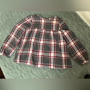 ZY long-sleeved plaid top - Size 5/6